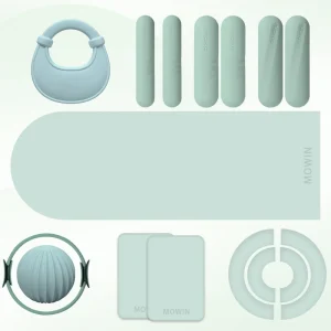Custom Color PU Natural Rubber Yoga Mat and Silicone Weighted Home Gym Fitness Set
