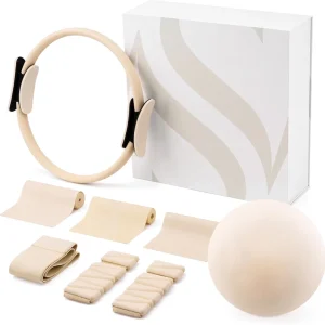 Custom Color Pilates Kit with Ball Circle Resistance Bands for Home Fitness and Retail Use