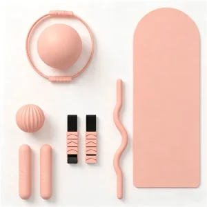 Custom Color Silicone Beam Adjustable Weight Bands Home Gym Fitness Yoga Pilates Set Power Ring Yoga Mat