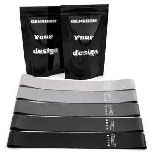 Custom Color TPE Fitness Exercise Bands Pack for Leg and Glute Workouts