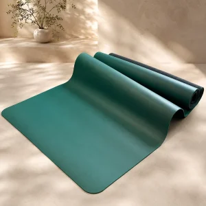 Custom Color Yoga Mat with Logo, PU Top Natural Rubber Base