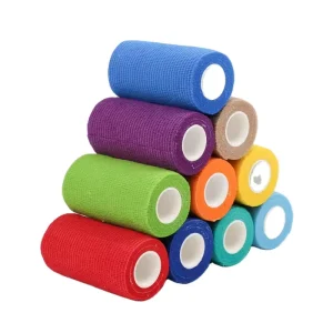 Custom Colored Self-Adhesive Sports Tape, Non-Woven Elastic Cohesive Bandage Wrap