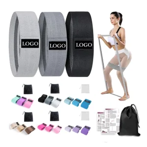 Custom Cotton Gym Training Fitness Glute Circle Band Yoga Exercise Hip Resistance Booty Bands Sets for Women