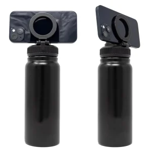 Custom Double-Wall 18/8 Stainless Steel Insulated Water Bottle with Phone Handle