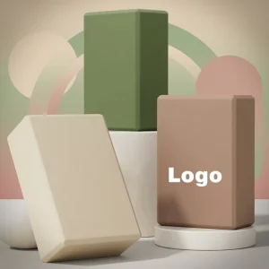 Custom Eco Friendly Eva Foam Yoga Block Logo Thickened Design Brown Black Colors High Density Simple Style Bulk Pilates
