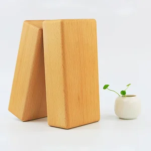 Custom Eco Friendly High Density Natural Bamboo Yoga Block Set with Logo for Fitness Workout