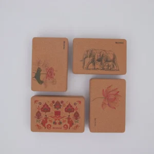 Custom Exercise Cork Yoga Block Set Premium Quality Non Slip Natural Cork Yoga Blocks Brick