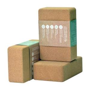 Custom Exercise Cork Yoga Block Set Premium Quality Non Slip Natural Eco Friendly Cork Yoga Blocks Brick With logo