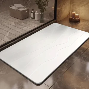 Custom Fast-Drying Absorbent Non-Slip Diatomite Stone Bath Mat for Bathroom