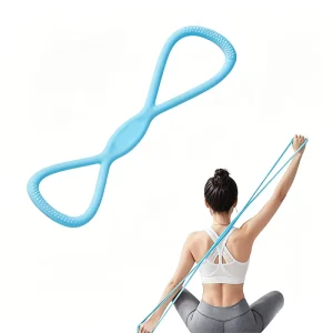 Custom Figure 8 Resistance Bands Silicone Yoga Pull Rope Women Fitness Stretch Training Shoulder Back Workout Home Gym Equipment