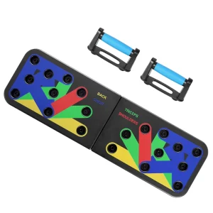 Custom Foldable Fitness PP Push Up Board Foam Grips Multifunctional Sit Ups Push Ups Exercise Black Unisex Body