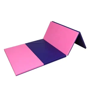 Custom Foldable PU Gym Mat Waterproof PU Surface Foam Folding Tumbling Mat for Yoga Gymnastics Training
