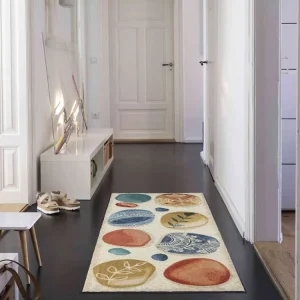 Custom Funny Washable Doormat with Rubber Backing Nylon Inner Circle Runner Hallway Kitchen Mat