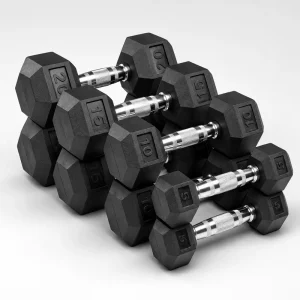 Custom Gym Hexagon-Coated Dumbbell Set, Commercial