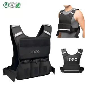 Custom Heavy Duty Adjustable 20 lb 30 lb 40 lb Iron Block Weighted Vest for Functional Training and Running