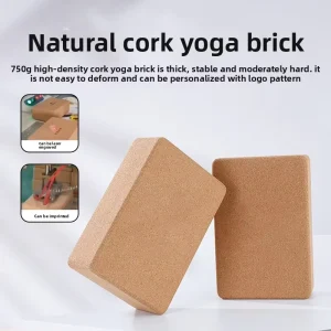 Custom High Quality Eco-Friendly Fitness Cork Yoga Block 3*6*9 Natural 100% Density Cork Blocks Yoga