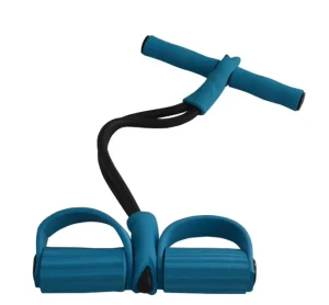Custom Indoor Multifunctional Body Trimmer with 2 Resistance Exercise Tubes and Foot Pedal