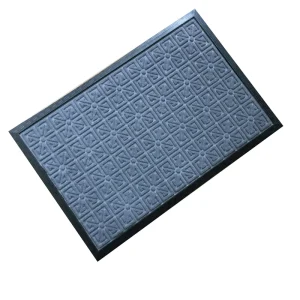 Custom Indoor Outdoor Non-Slip Door Mat Washable Embossed Rubber Backing Entrance