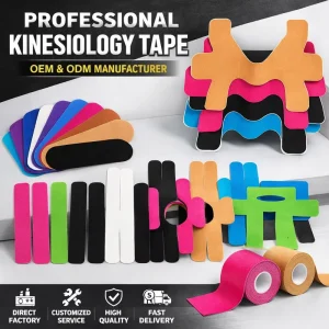 Custom Kinesiology Tape Pre Cut Sports Tape Muscle Tape Roll for Physiotherapy and Fitness