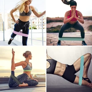 Custom Latex Elastic Hip Bands Durable Fabric Resistance Loops for Yoga Gym Household Training