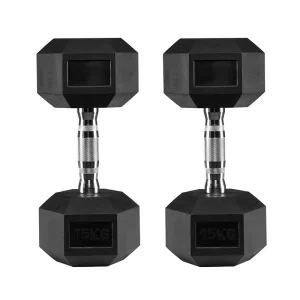 Custom Logo 15kg Hex Dumbbell Durable Anti Slip PVC/TPE for Arms & Muscle Relaxation Unisex Gym Equipment