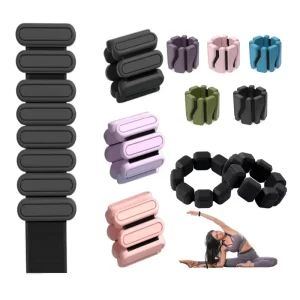 Custom Logo 1lb 2lb 4lb Steel & Silicone Adjustable Wrist and Ankle Weighted Exercises Set Unisex