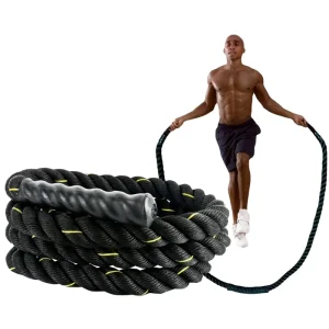 Custom Logo 2.8 Meter Nylon Workout Exercise Battle Rope Heavy Skipping Fitness Jump Rope with Weighted Jump Rope
