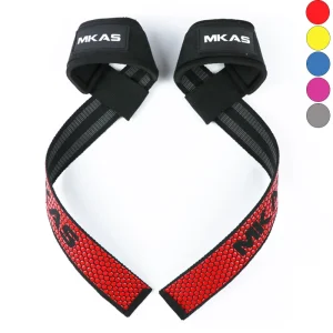 Custom Logo Adjustable Nylon Sport Protection Wrist Straps with Palm Guard for Weight Lifting Bodybuilding & Powerlifting