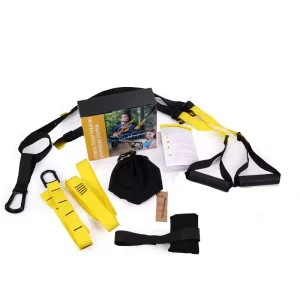 Custom Logo Adjustable Nylon Suspension Trainer Straps Portable Home Gym Bodyweight Strength Training
