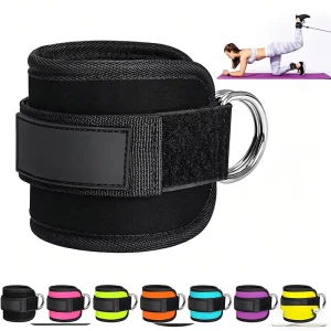 Custom Logo Ankle Straps Padded Nylon Adjustable Leg Cuffs for Fitness Centers Gym Accessories