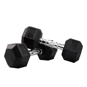 Custom Logo Cast Iron Rubber Hexagonal Dumbbell Set 1-100 lb & 2-50 kg for Home Gym Arm Workouts