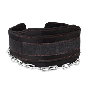 Custom Logo Comfortable Gym Equipment Weighted Chain Waist Support Weightlifting Pull-up Dipping Belt with Chain
