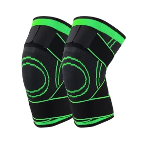 Custom Logo Compression Knee Pads with Anti-Slip Support Strap for Sports Training Football and Cycling
