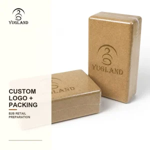 Custom Logo Cork Yoga Block Eco Friendly High Density Non Slip Exercise Prop for Corporate Gift