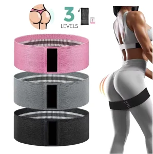 Custom Logo Cotton Fabric Booty Hip Band Set for Yoga, Gym, Exercise, and Resistance Training
