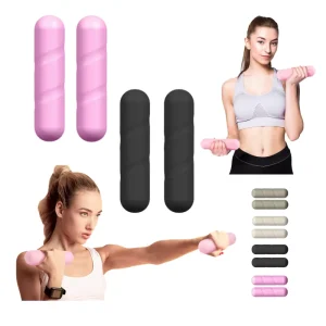 Custom Logo Dumbbell Weight Bars Non Slip Silicone Women Dumbbell Set for Walking Yoga Dance Barre Pilates Accessories