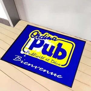 Custom Logo Dust-Absorbing Rubber Entrance Mat for Company Gates and Commercial Lobbies