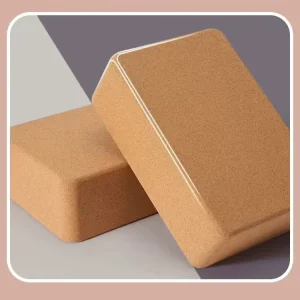 Custom Logo Eco Friendly Cork Brick Yoga Block for Pilates Exercise for Workout and Fitness