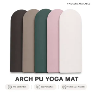 Custom Logo Eco PU Yoga Mat, Anti-Slip Sweat-Absorbing, for Hot Yoga and Pilates