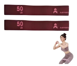Custom Logo Fabric Elastic Mini Hip Band with Loop Heavy Resistance Band for Yoga Exercise and Booty Workout