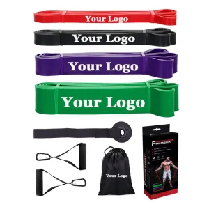 Custom Logo Fitness Kinetic Leg Ankle Straps Yoga Resistance Bands Band Kit for Agility Training Strength Jump Power Pull Ups