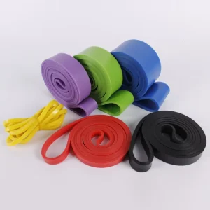 Custom Logo Fitness Yoga Training Gym Voodoo Floss Stretch Elastic Exercise Latex Rubber Flat Resistance Band Rolls