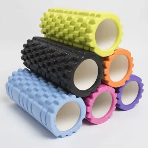 Custom Logo Grid Fitness Massage EVA Back Roller Yoga Column Foam Roller for Exercise
