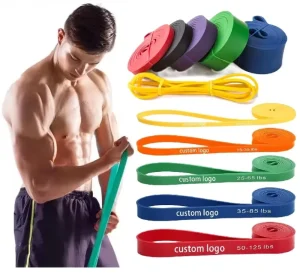 Custom Logo Heavy Resistance Rubber Pull-Up Bands Set