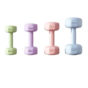 Custom Logo Hexagonal Rubber Coated Dumbbells Anti-Roll Fixed Weight Dumbbell for Bodybuilding Workout Equipment