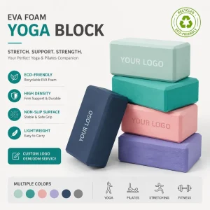Custom Logo High-Density Thick Foam EVA Pilates Yoga Blocks