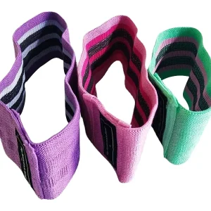 Custom Logo Latex Fabric 3PCS Workout Resistance Bands Circle Hip Band Set for Exercise Training