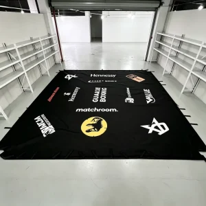 Custom Logo MMA Boxing Ring Mat Cover, Canvas and Leather, Anti-Slip, for MMA Cage