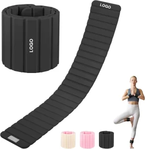 Custom Logo Magnetic Ankle and Wrist Weight, 2 lb Silicone, for Women Pilates