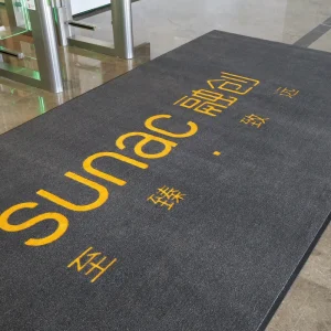 Custom Logo Microfiber Commercial Entrance Floor Mat Heavy Duty PVC Backing Non-Slip Waterproof 11MM Thick Indoor Outdoor